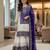 Purple faux georgette embroidered sharara set