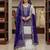 Purple faux georgette embroidered sharara set