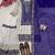 Purple faux georgette embroidered sharara set