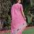 PINK LINEN JACUARD WORK SAREE WITH UNSTITCHED BLOUSE PIECE