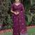 WINE LINEN JACUARD WORK SAREE WITH UNSTITCHED BLOUSE PIECE