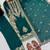 Teal faux georgette embroidered kurta set