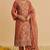Rust shimmer silk heavy thread embroidery with sequins work readymade salwar kameez