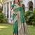 GREEN ART SILK BANARASI JACUARD WORK SAREE WITH UNSTITCHED BLOUSE PIECE