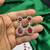 ruby red teardrop necklace & earrings set â€“ silver cz bridal jewellery