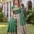 GREEN ART SILK BANARASI JACUARD WORK SAREE WITH UNSTITCHED BLOUSE PIECE