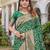 GREEN ART SILK BANARASI JACUARD WORK SAREE WITH UNSTITCHED BLOUSE PIECE