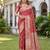 RED ART SILK BANARASI JACUARD WORK SAREE WITH UNSTITCHED BLOUSE PIECE