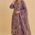 Purple shimmer silk heavy thread embroidery with sequins work readymade salwar kameez