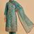 Sea green shimmer silk heavy thread embroidery with sequins work readymade salwar kameez