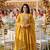 Yellow chanderi embroidered anarkali set