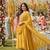 Yellow chanderi embroidered anarkali set