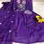 Purple chanderi silk blend embroidered anarkali set