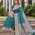 TURUOISE ART SILK BANARASI JACUARD WORK SAREE WITH UNSTITCHED BLOUSE PIECE