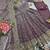 Light-lavender silk blend embroidered flared gown set