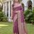 WINE ART SILK BANARASI JACUARD WORK SAREE WITH UNSTITCHED BLOUSE PIECE