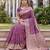 WINE ART SILK BANARASI JACUARD WORK SAREE WITH UNSTITCHED BLOUSE PIECE