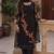 Black georgette heavy multi thread embroidery, sequins work readymade salwar kameez
