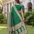 GREEN ART SILK BANARASI JACUARD WORK SAREE WITH UNSTITCHED BLOUSE PIECE