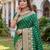 GREEN ART SILK BANARASI JACUARD WORK SAREE WITH UNSTITCHED BLOUSE PIECE
