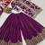 Purple silk blend embroidered sharara set