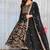 Black faux georgette embroidered anarkali set