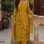Mustard georgette heavy multi thread embroidery, sequins work readymade salwar kameez