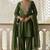 Green soft silk blend heavy thread embroidery with sequins work readymade salwar kameez