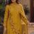 Mustard georgette heavy multi thread embroidery, sequins work readymade salwar kameez