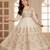 White faux georgette embroidered anarkali set