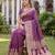 WINE ART SILK BANARASI JACUARD WORK SAREE WITH UNSTITCHED BLOUSE PIECE