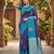 BLUE RAMA ART SILK JACUARD WORK SAREE WITH UNSTITCHED BLOUSE PIECE