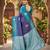 BLUE RAMA ART SILK JACUARD WORK SAREE WITH UNSTITCHED BLOUSE PIECE