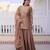 Champagne silk blend embroidered sharara set