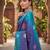 BLUE RAMA ART SILK JACUARD WORK SAREE WITH UNSTITCHED BLOUSE PIECE