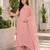 Pink faux georgette embroidered palazzo set