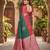 RED GREEN ART SILK JACUARD WORK SAREE WITH UNSTITCHED BLOUSE PIECE