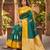 YELLOW GREEN ART SILK JACUARD WORK SAREE WITH UNSTITCHED BLOUSE PIECE