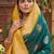 YELLOW GREEN ART SILK JACUARD WORK SAREE WITH UNSTITCHED BLOUSE PIECE
