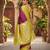 YELLOW WINE ART SILK JACUARD WORK SAREE WITH UNSTITCHED BLOUSE PIECE