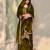 Dark-olive faux georgette embroidered palazzo set