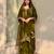 Dark-olive faux georgette embroidered palazzo set