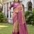 BEIGE WINE ART SILK BANARASI JACUARD WORK SAREE WITH UNSTITCHED BLOUSE PIECE
