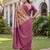 BEIGE WINE ART SILK BANARASI JACUARD WORK SAREE WITH UNSTITCHED BLOUSE PIECE
