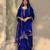 Blue faux georgette embroidered palazzo set