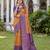 MUSTARD BLUE ART SILK BANARASI JACUARD WORK SAREE WITH UNSTITCHED BLOUSE PIECE