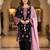 Black rayon embroidered palazzo set