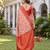 ORANGE ART SILK BANARASI JACUARD WORK SAREE WITH UNSTITCHED BLOUSE PIECE