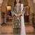 Brown rayon embroidered palazzo set