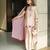 Beige satin embroidered farshi salwar set